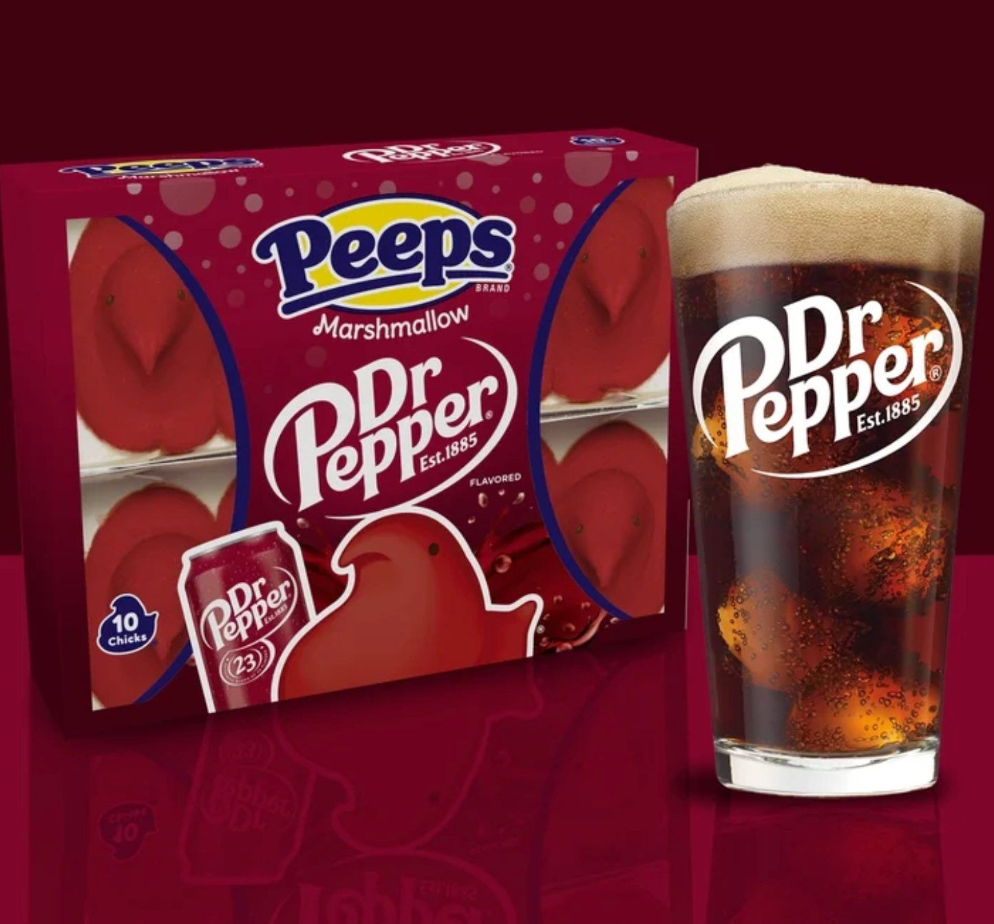 PEEPS Dr Pepper Marshmallow Chicks 10 Count