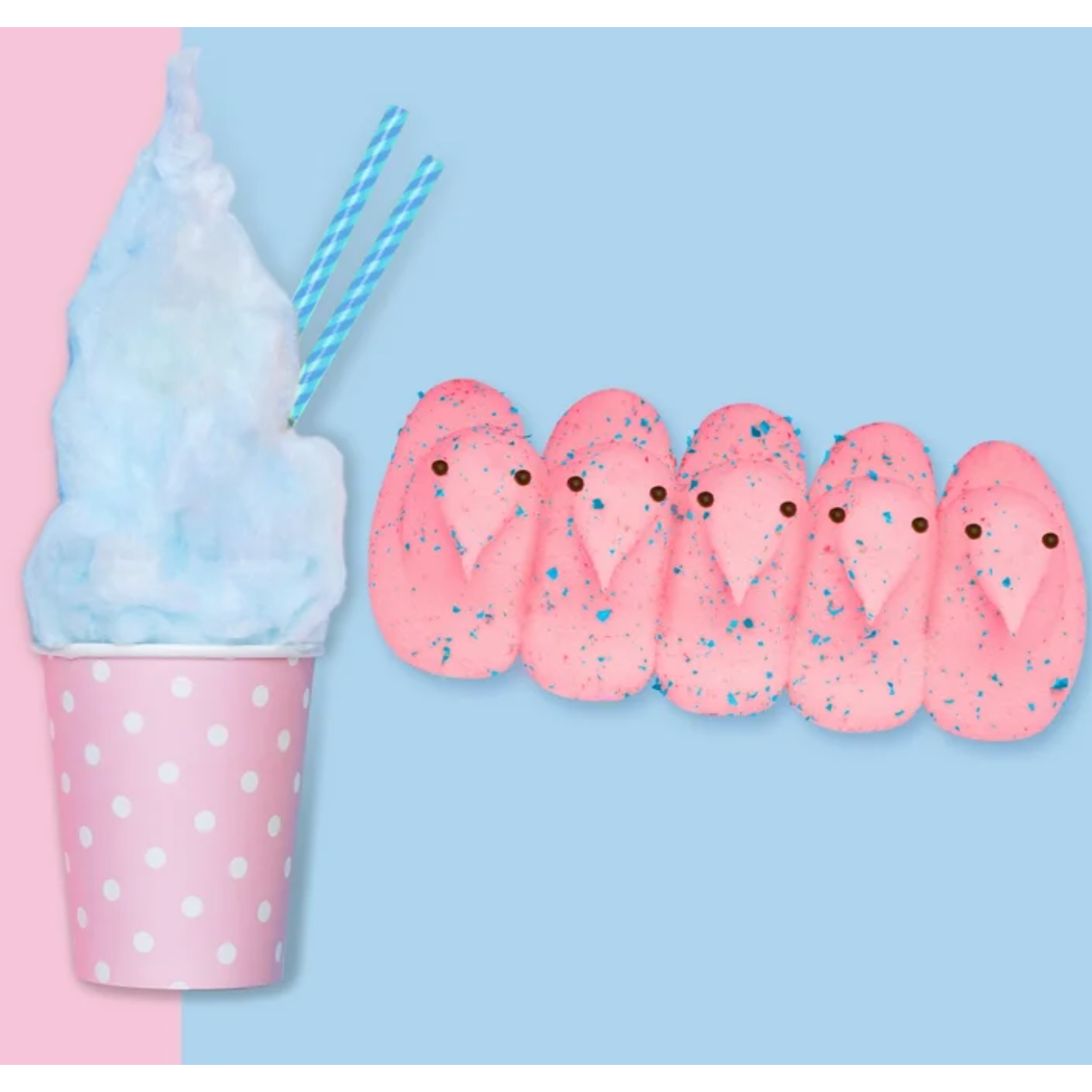 PEEPS Cotton Candy Marshmallow Chicks 10 Count