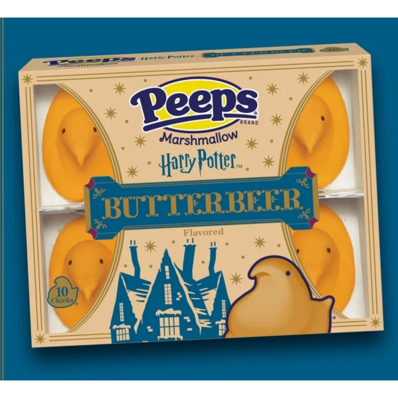 PEEPS Butterbeer Harry Potter Marshmallow Chicks 10 Count