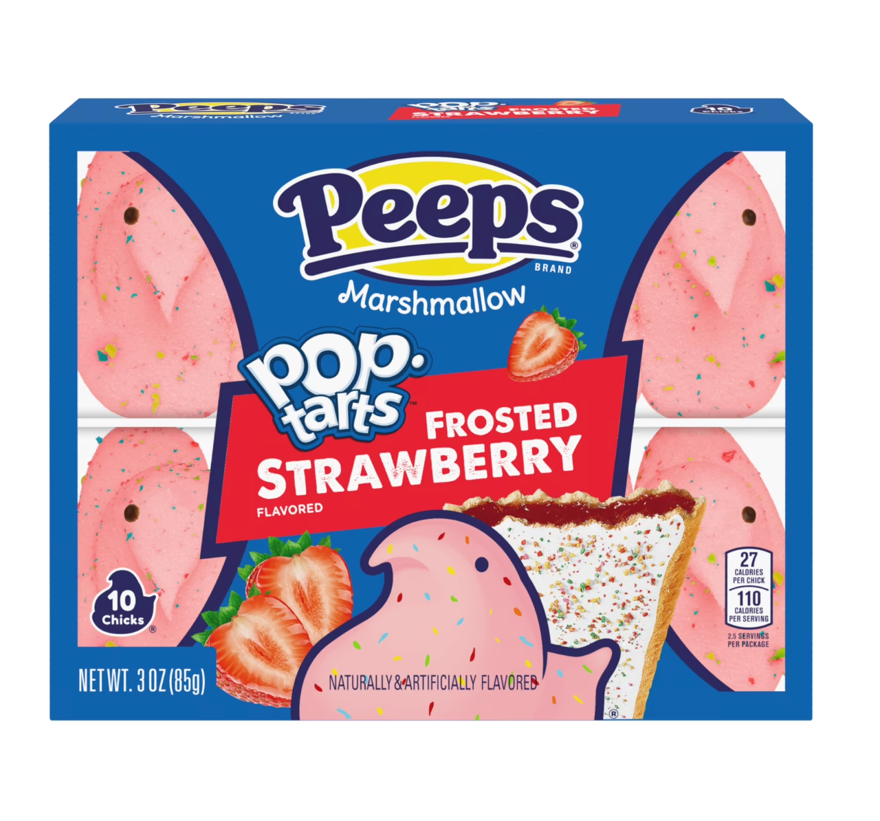 PEEPS Pop Tarts Frosted Strawberry Marshmallow Chicks 10 Count