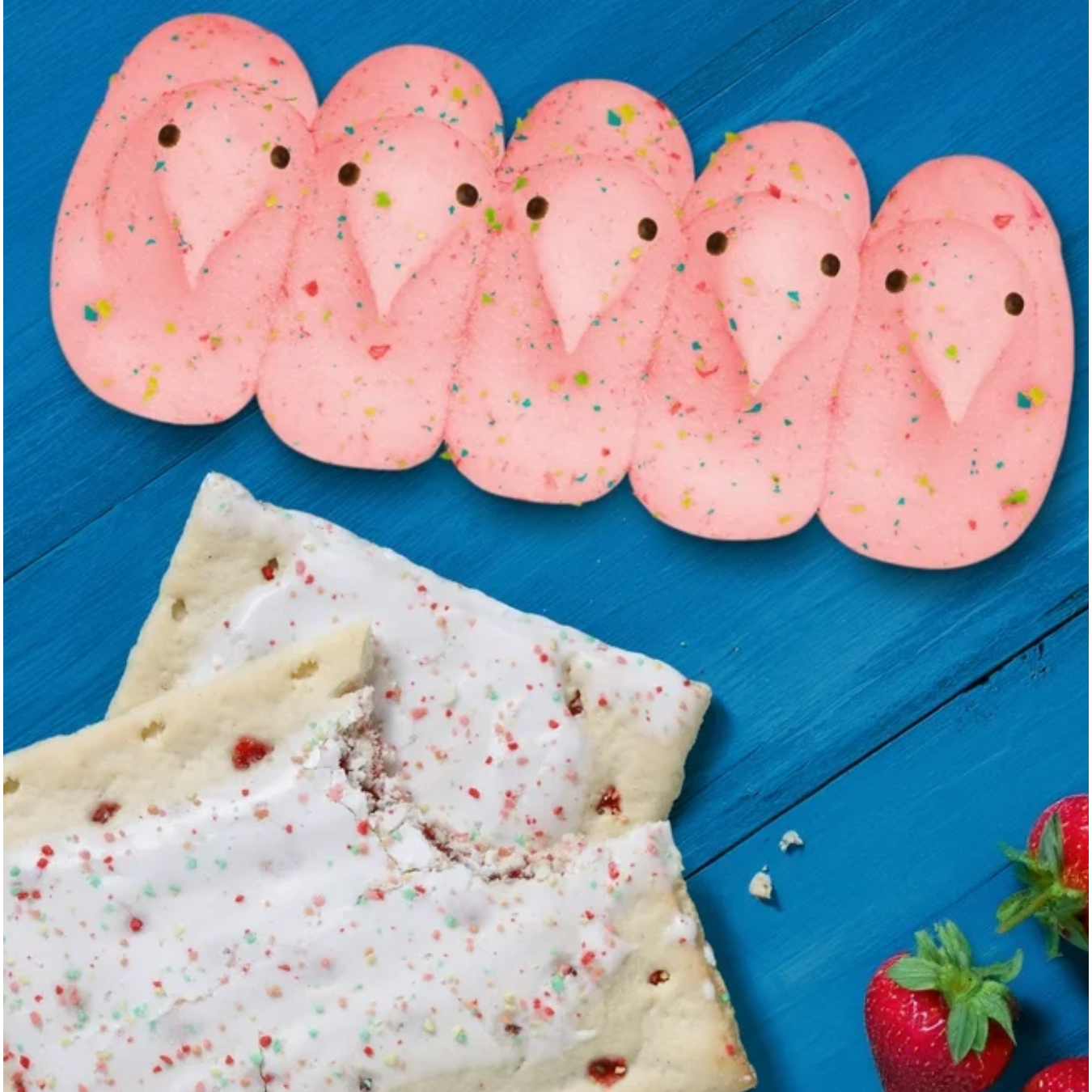 PEEPS Pop Tarts Frosted Strawberry Marshmallow Chicks 10 Count
