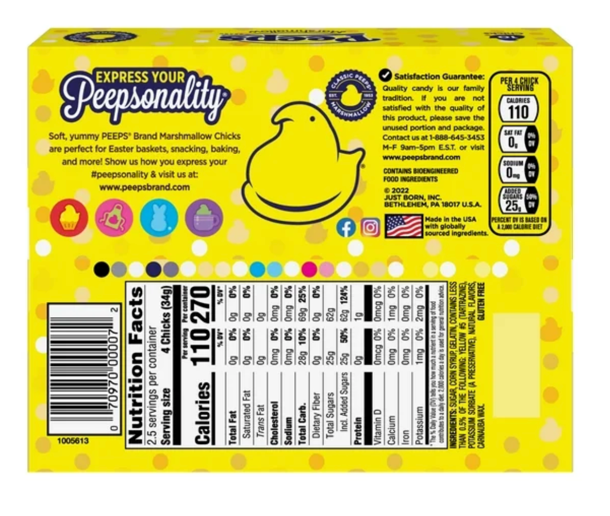 PEEPS Yellow Marshmallow Chicks 10 Count