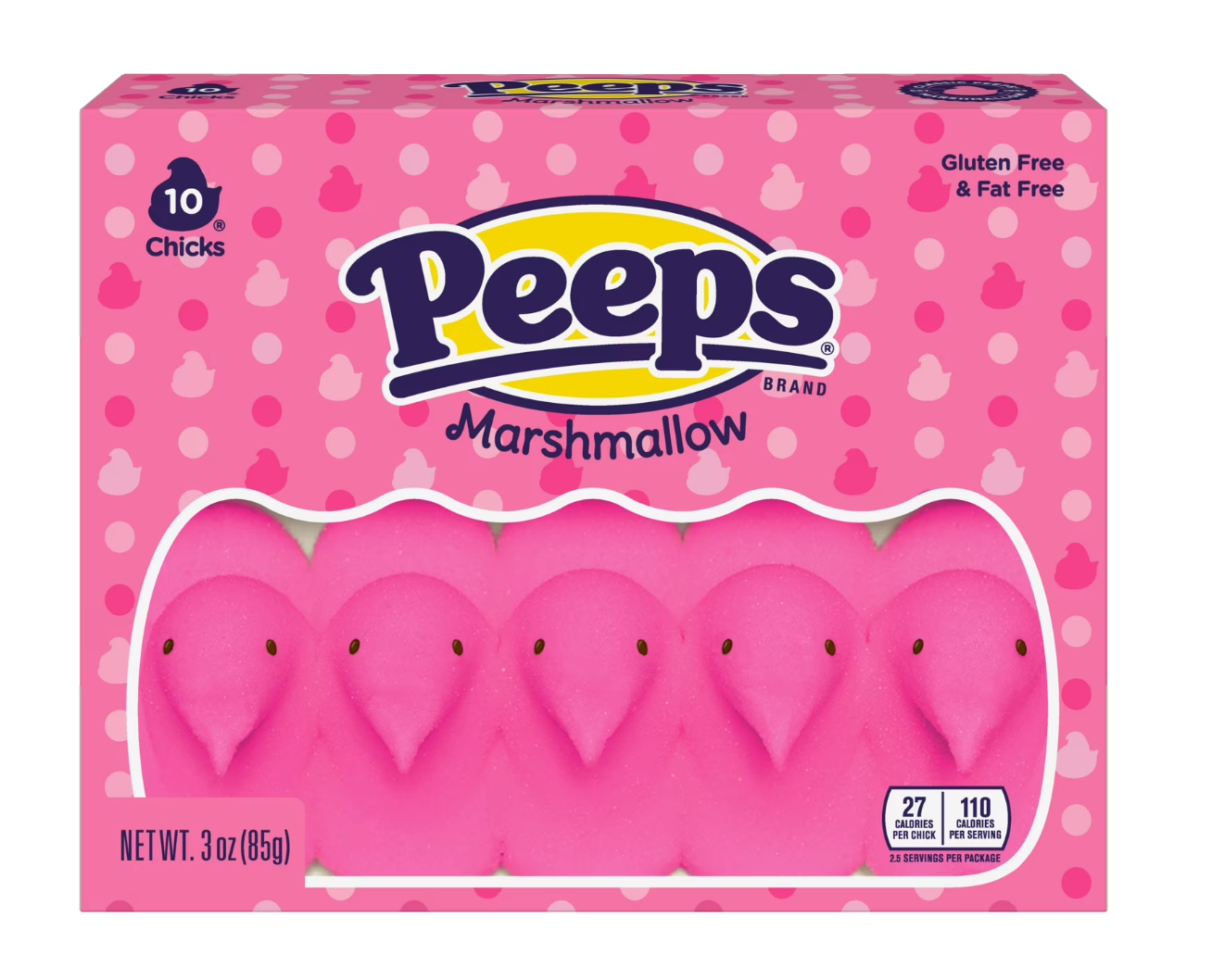 PEEPS Pink Marshmallow Chicks 10 Count