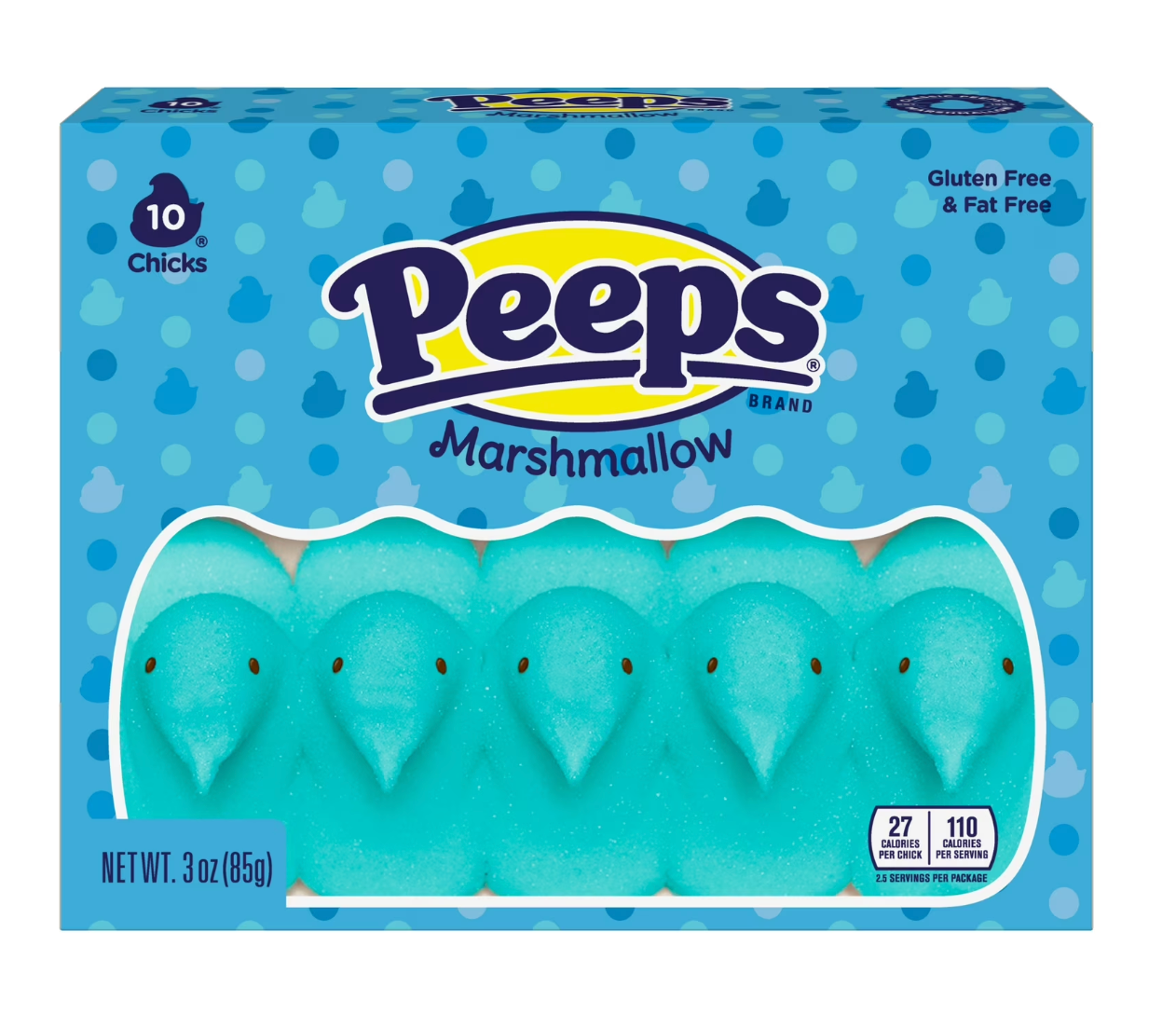 PEEPS Blue Marshmallow Chicks 10 Count