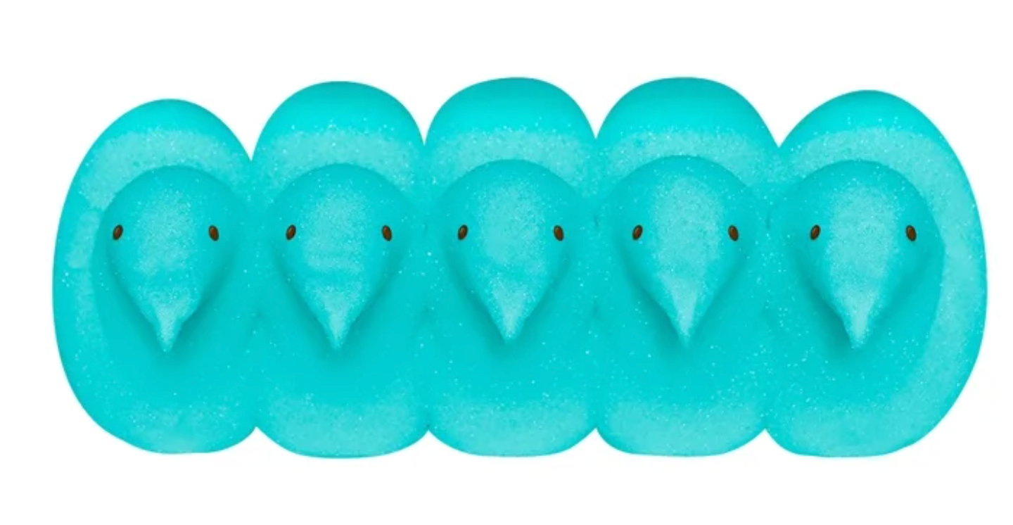 PEEPS Blue Marshmallow Chicks 10 Count