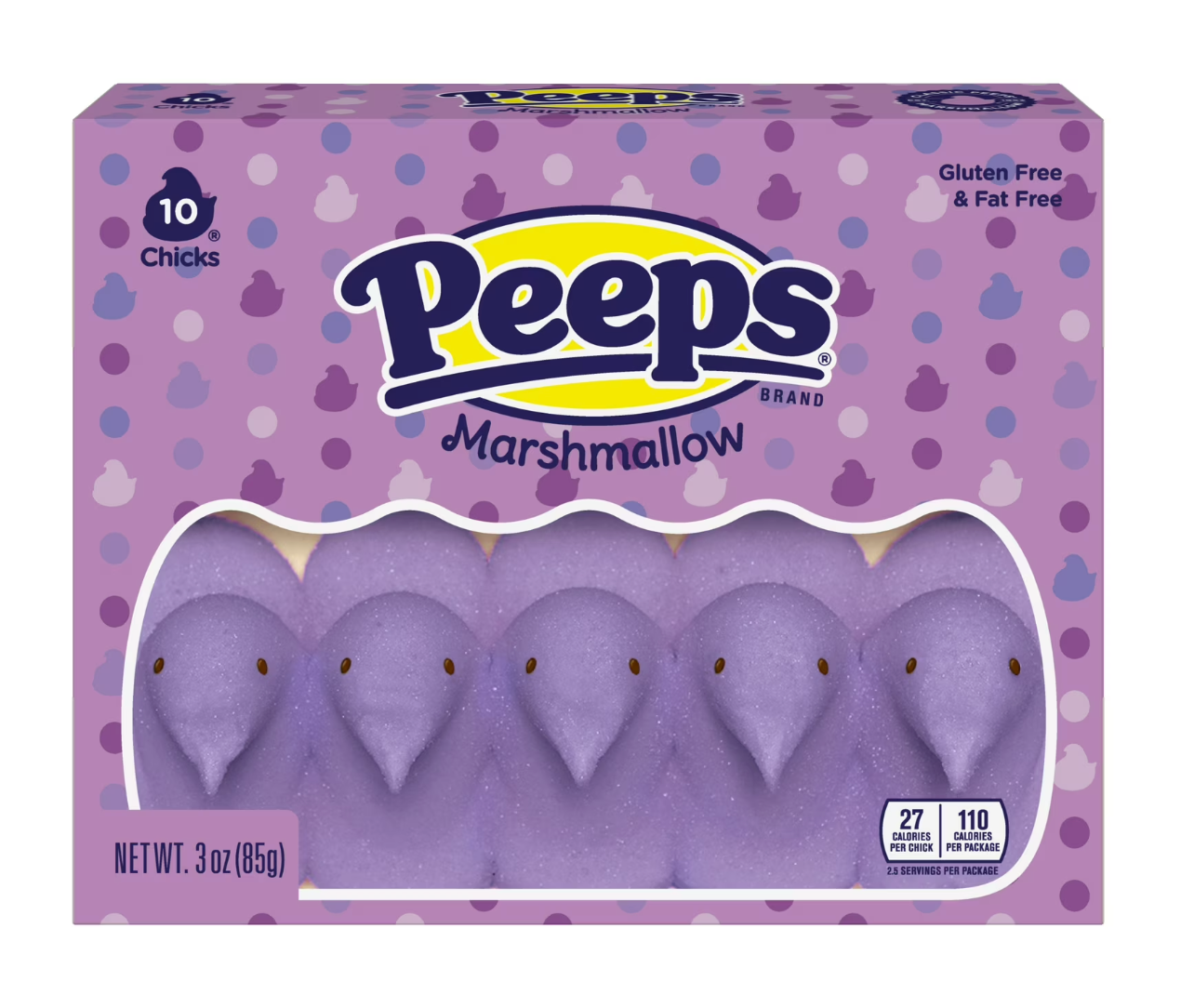 PEEPS Purple Marshmallow Chicks 10 Count