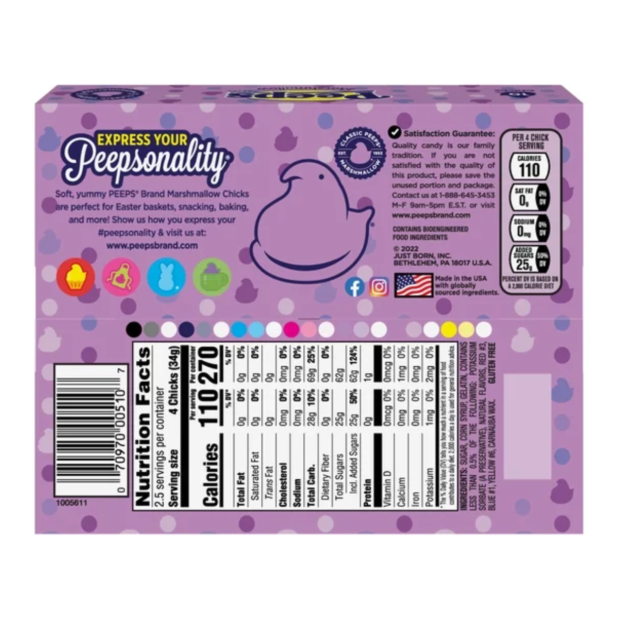 PEEPS Purple Marshmallow Chicks 10 Count