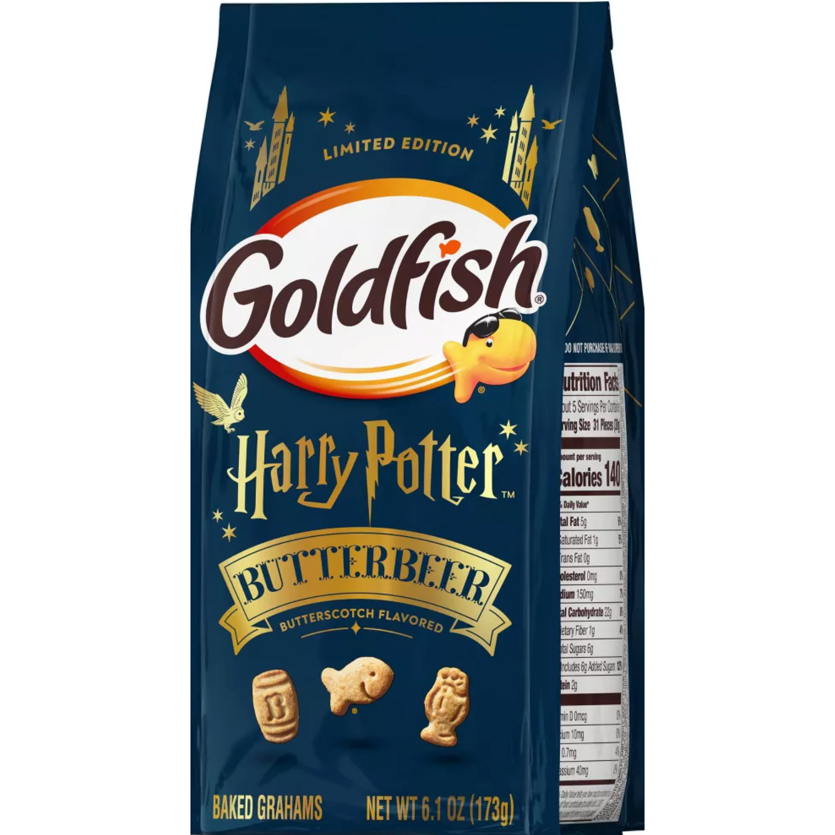 Twin Pack Goldfish Harry Potter Butterbeer Graham Cookies 6.6 oz