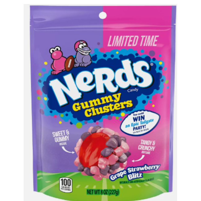 Nerds Gummy Clusters Traube Erdbeere Blitz 227g