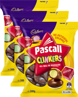 Australian Cadbury Pascall Clinkers 160g Bag – Colourful Crunchy Chocolate Treats