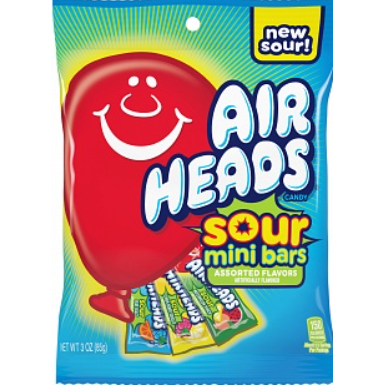 Airheads Mini Bars Assorted Sour Flavours 85 g