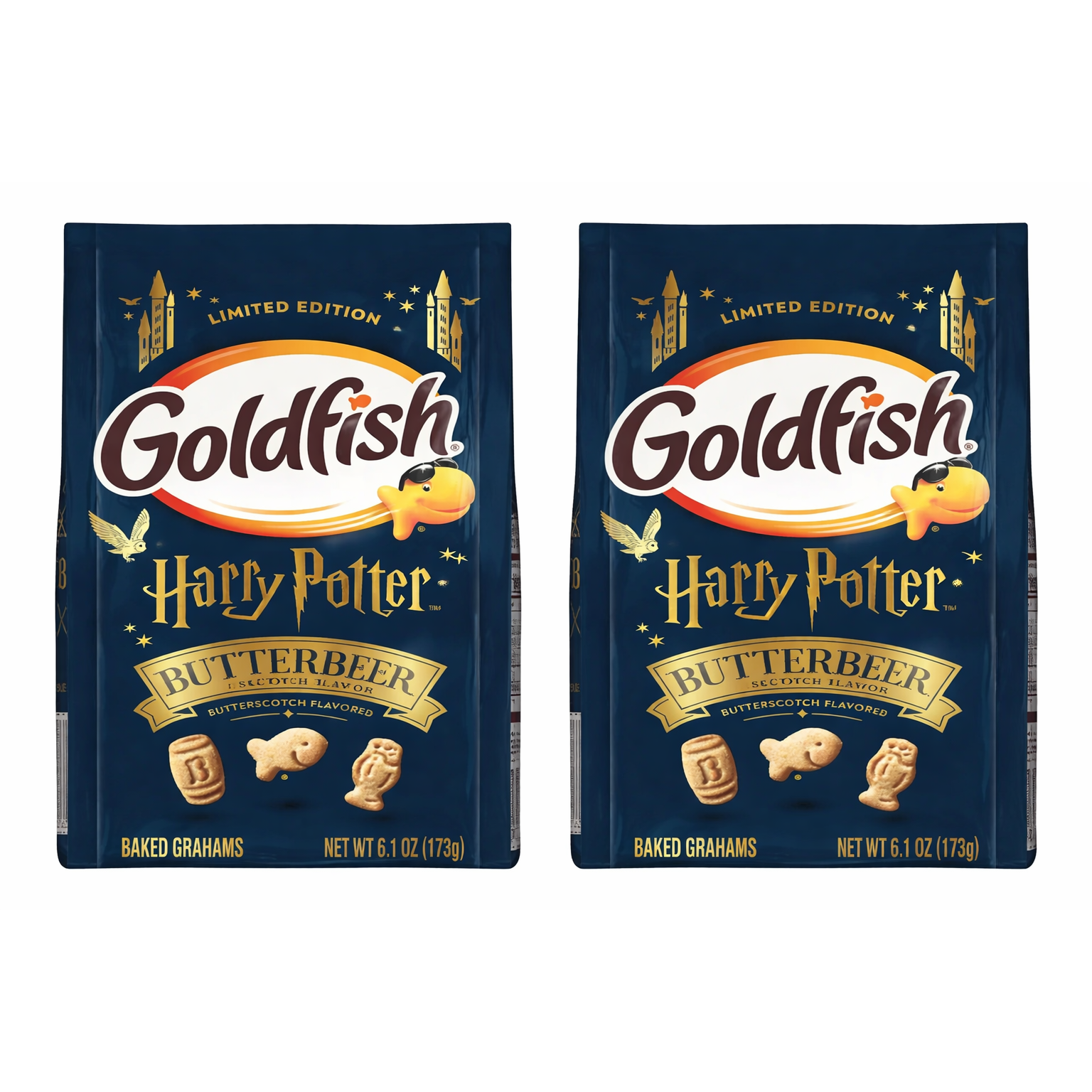 Twin Pack Goldfish Harry Potter Butterbeer Graham Cookies 6.6 oz