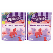Two packages of Mother's Cookies with mythical creature design on a white background