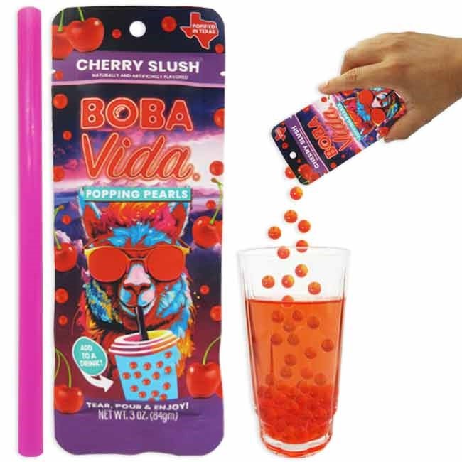 Boba Vida Blue Cherry Slush Popping Boba 84g