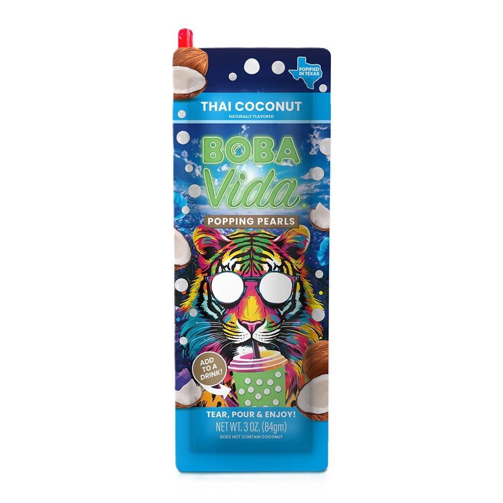 White Smoke Boba Vida Popping Pearls Thai Coconut 84g