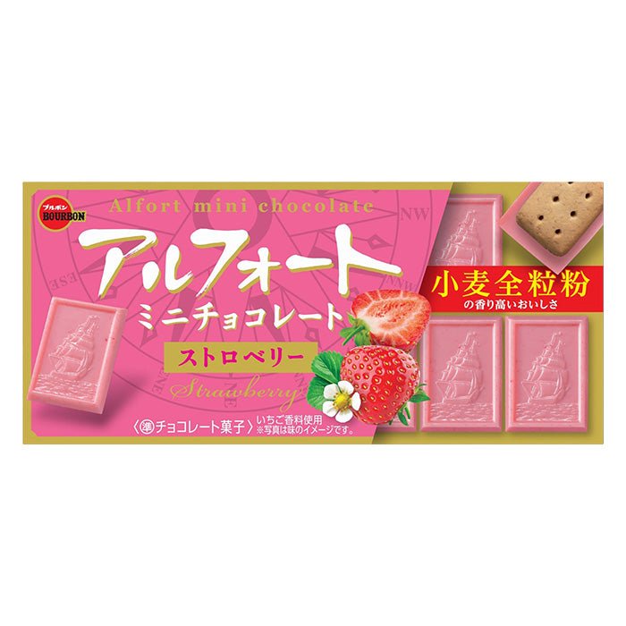 Bourbon Alfort Mini Strawberry Biscuit 55g