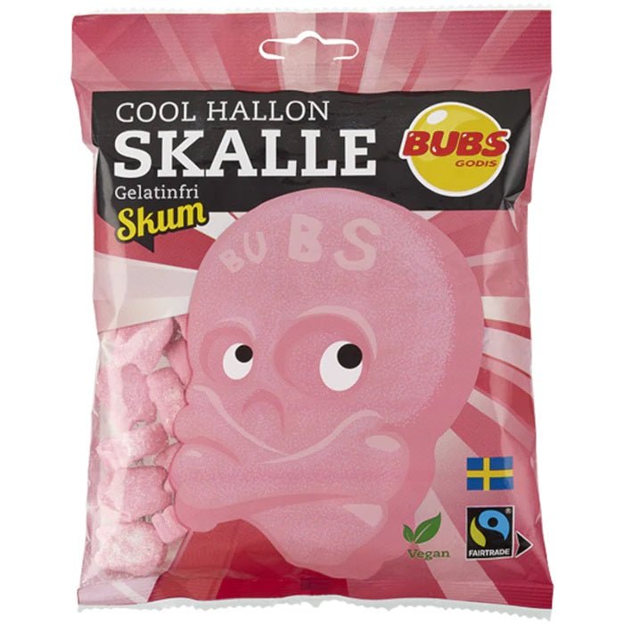 Bubs Skulls Foam Cool Raspberries (Sweden) 90g