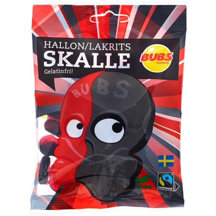 Bubs Skulls Raspberry Licorice (Sweden) 90g