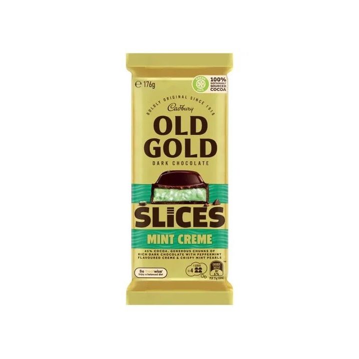 Dark Khaki Cadbury's Old Gold Slices Mint Creme 176g
