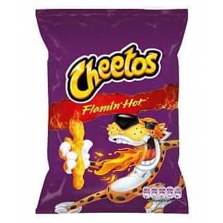 White Smoke Cheetos Flamin' Hot - Spicy Crunch & Fiery Flavor Delight 75g