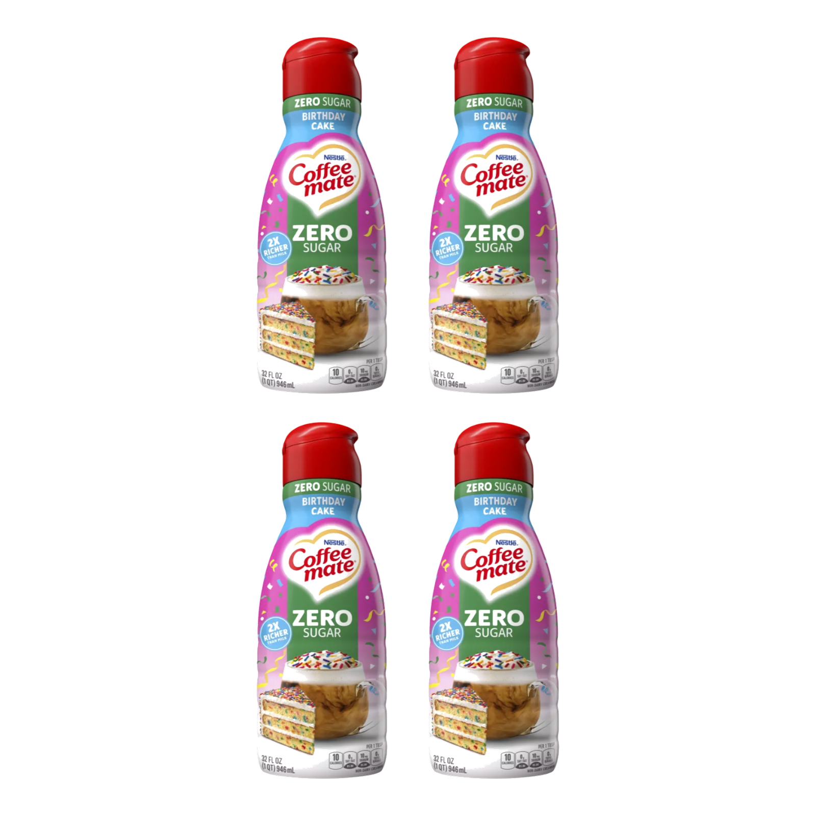4 Pack Coffee Mate Birthday Cake Liquid Creamer