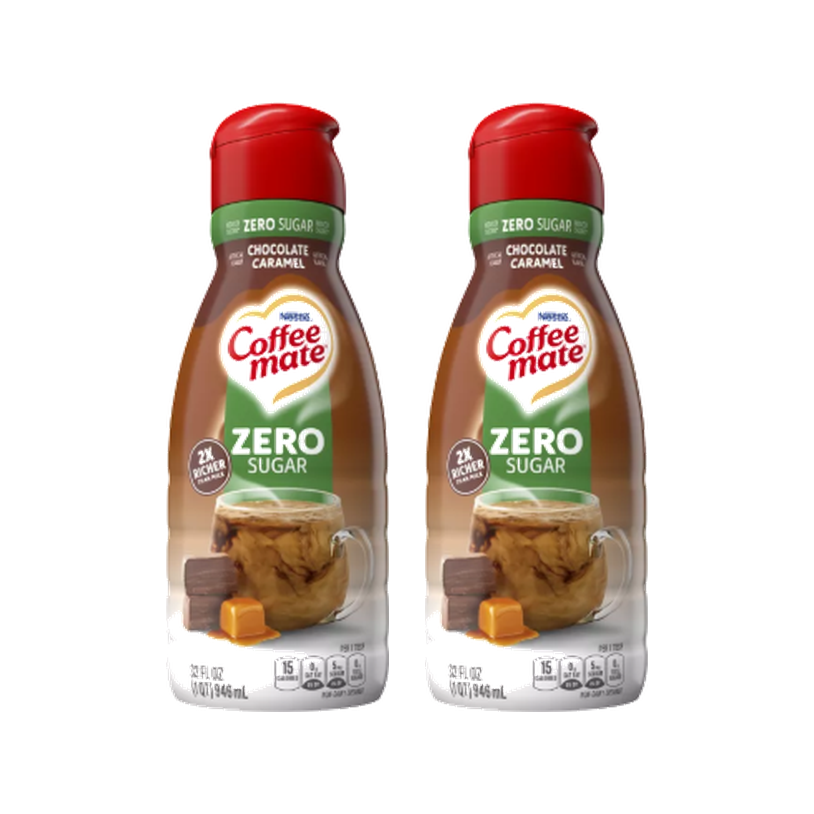 4 Pack Coffee Mate Liquid Creamer Zero Sugar Chocolate Caramel