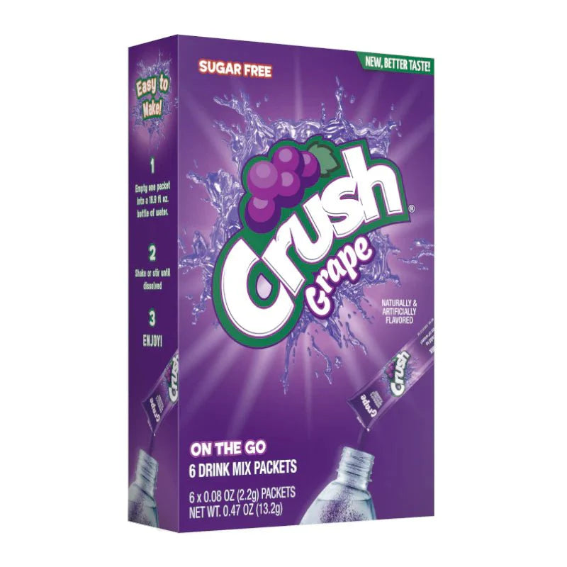 Crush Singles To Go Grape 6 Pack 13.2g