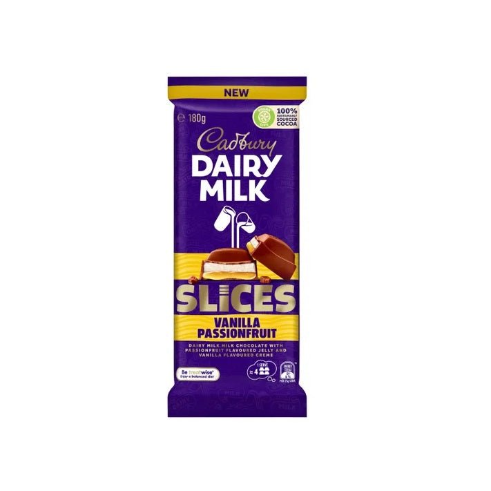 Dairy Milk Slices Vanilla Passionfruit 180g