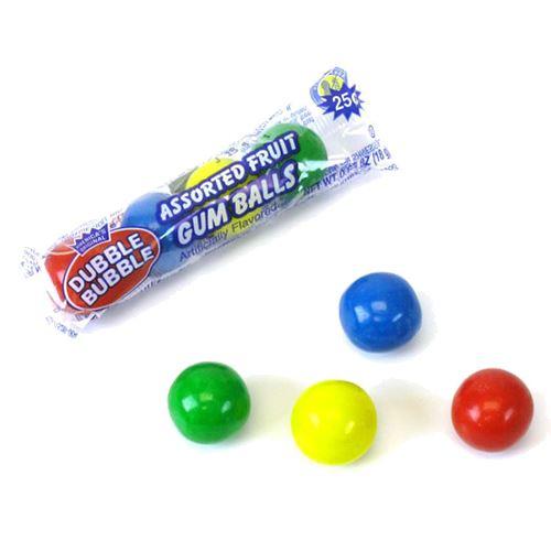 Dubble Bubble Gumballs 4 Ball Tube