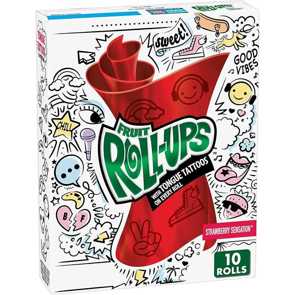 Strawberry Blast Roll-Ups: Fun & Fruity Snack, 10 Pack