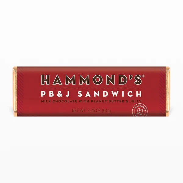 Hammond's PB & J Sandwich Chocolate Bar 64g