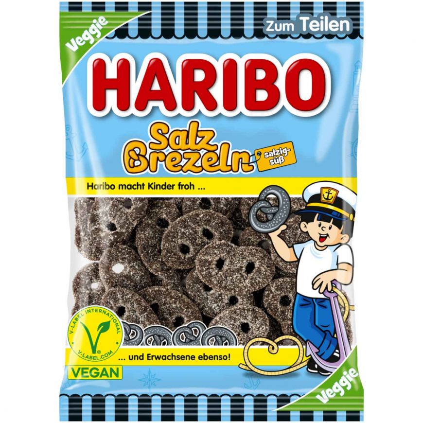 Haribo Veggie Salt Pretzels (Germany) 175g