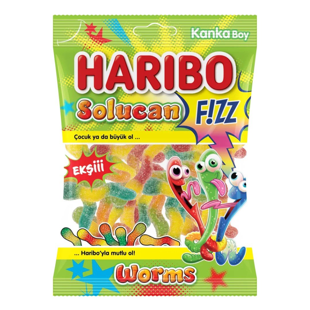Haribo Worms Fizz (Halal) 70g