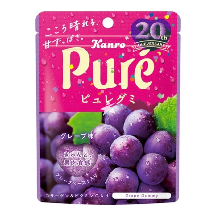Kanro Pure Gummi Traube 56g