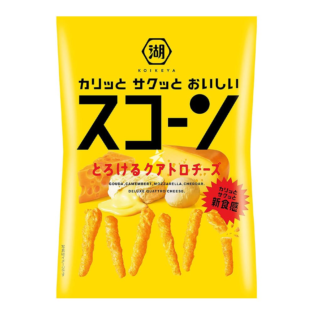 Koikeya Maisstreifen Melty Vierfach-Käsegeschmack (Japan) 78g