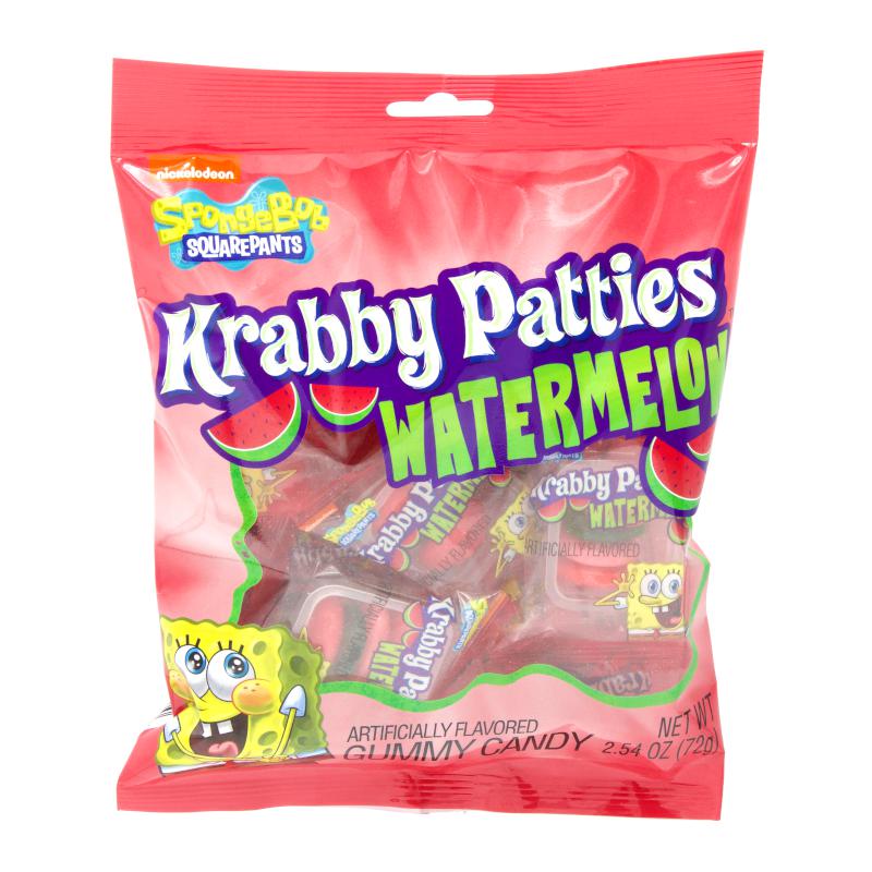 Krabby Patty Watermelon Gummy Candy Bag 72g