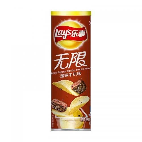 Lay's Stax Black Pepper Rib Eye Steak Flavour 90g