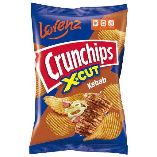 Chips Lorenz Crunch X-Cut saveur Kebab 130 g 