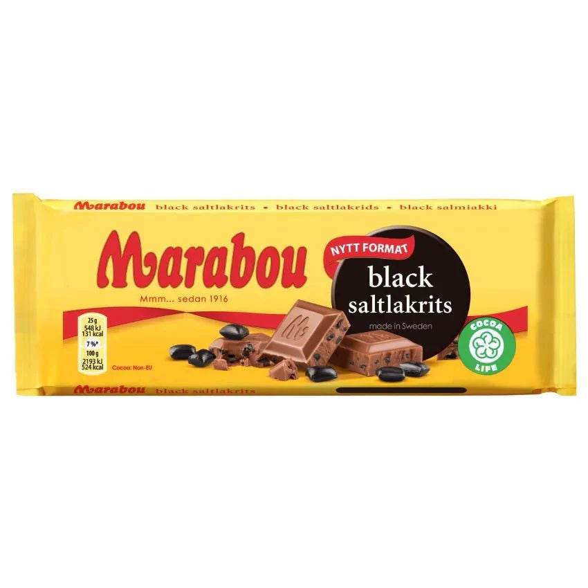 Chocolat à la réglisse noire Marabou 100 g