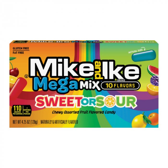 Mike et Ike Mega Mix Aigre-doux 120 g
