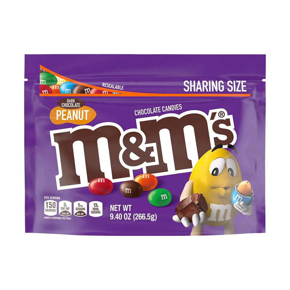 Sachet de 266 g de M&amp;M's au chocolat noir et aux cacahuètes