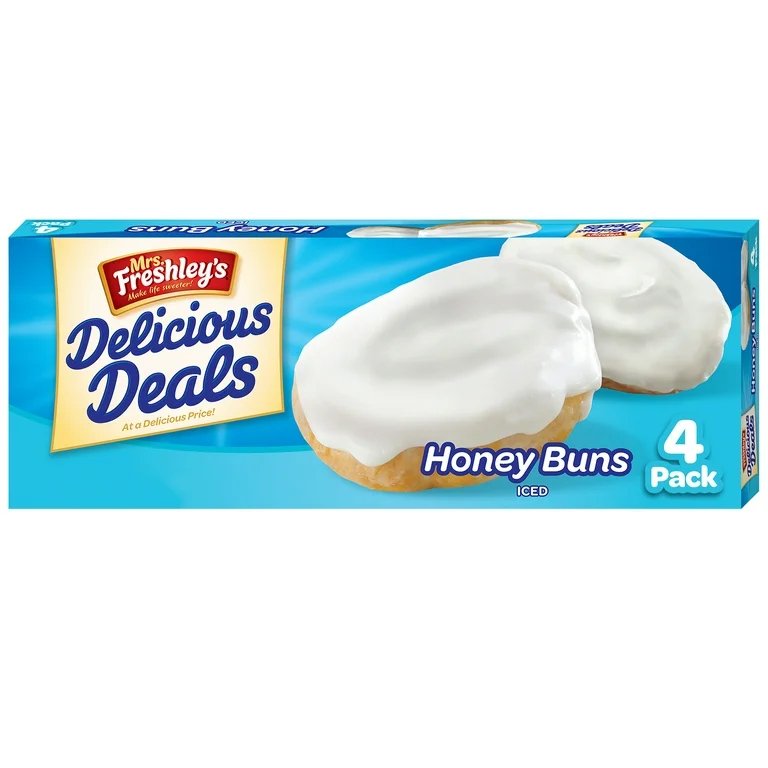 Mrs. Freshley's Iced Honey Buns 4 Pack 227g