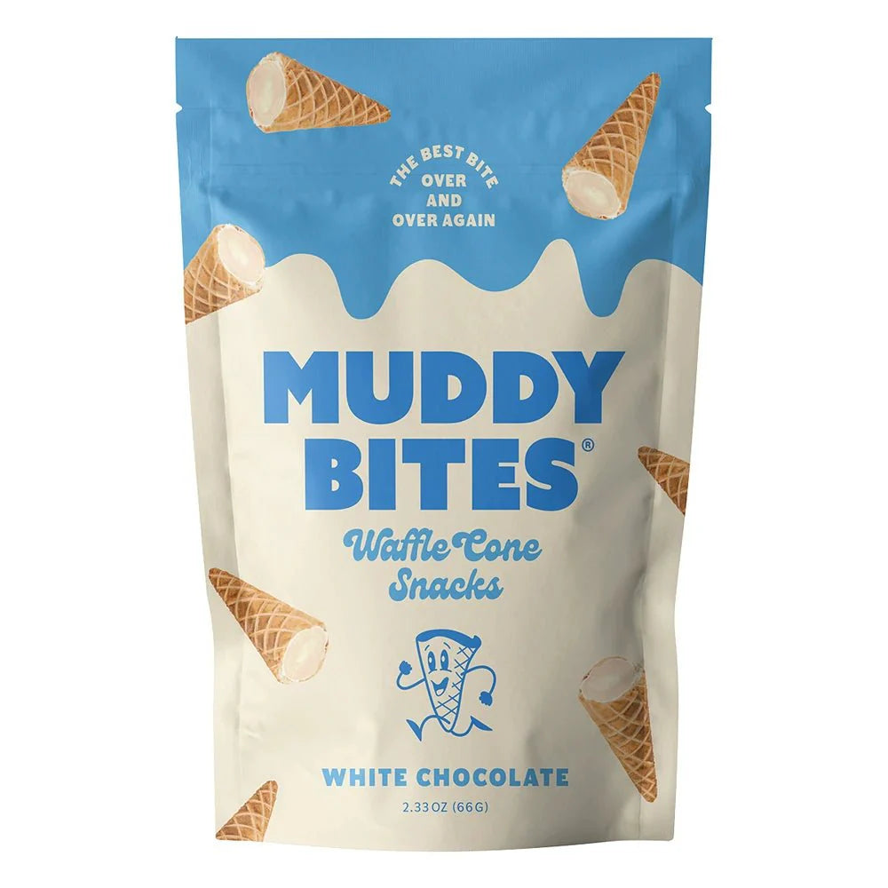 Muddy Bites Waffle Cone Snack White Chocolate 66g