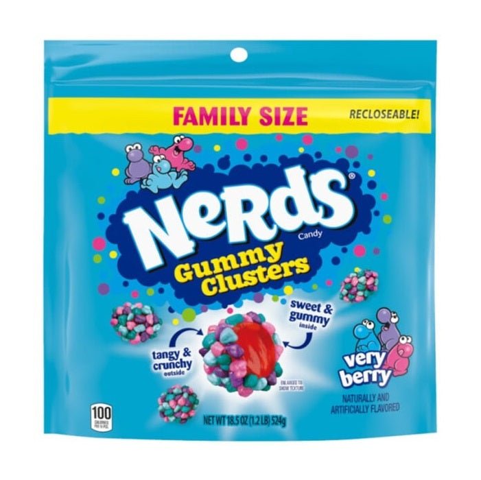 Grappes de bonbons gélifiés Nerds aux baies 524 g