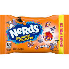 Grappes de bonbons gélifiés effrayants d'Halloween Nerds 85 g
