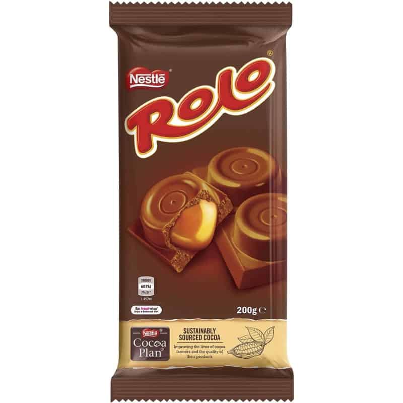 Bloc de chocolat Nestlé Rolo (Australie) 170 g