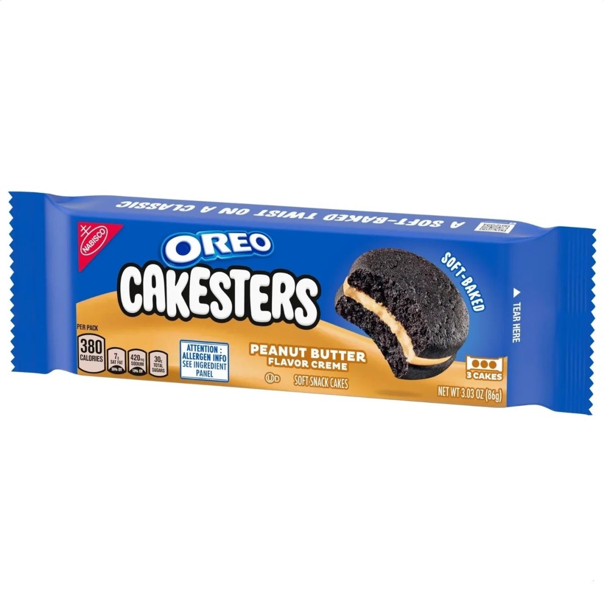 Oreo Cakesters Peanut Butter 3 Pack 86g