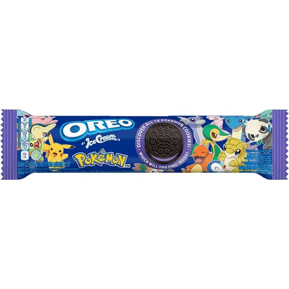 Biscuits sandwich à la crème glacée Oreo Pokémon Myrtille 119 g