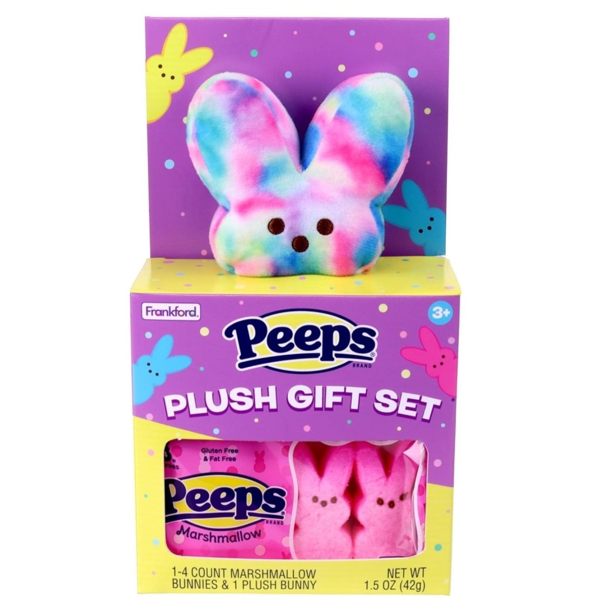 Peeps Tie Dye Plush Bunny Gift Set 42g