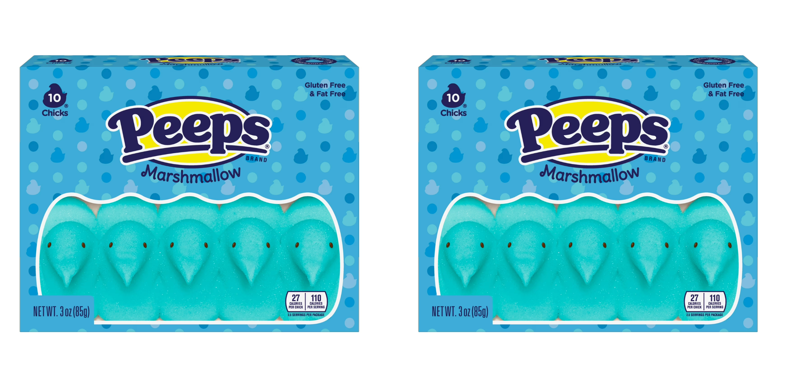 Twin Pack PEEPS Blue Marshmallow Chicks 10 Count